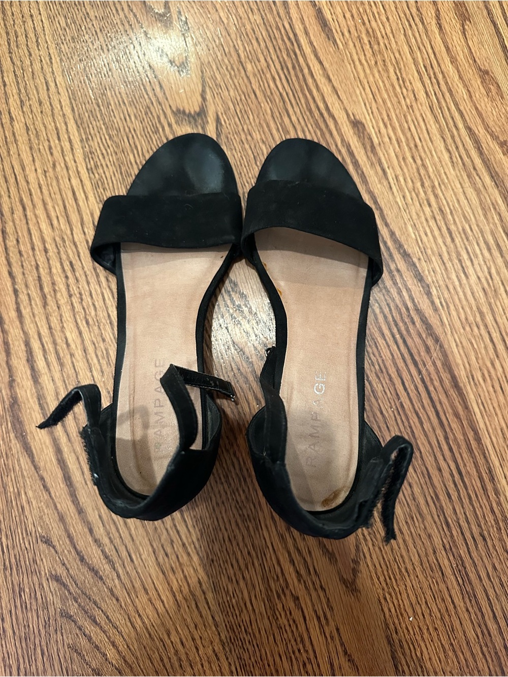 Rampage Black Open-Toe Ankle Strap Sandals